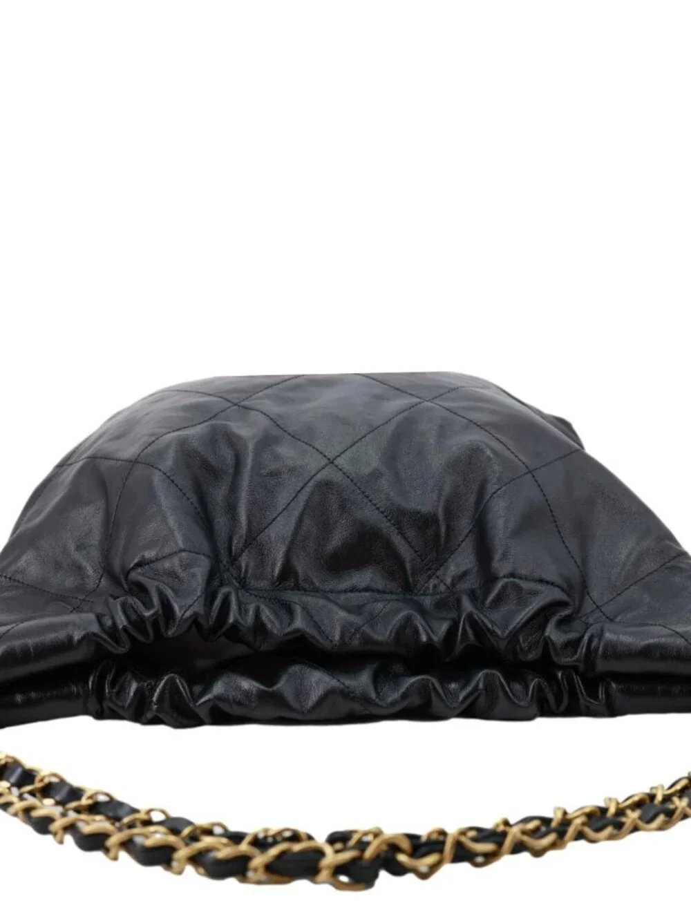 Chanel  22 Large Quilted Calfskin Leather Hobo Bag Black